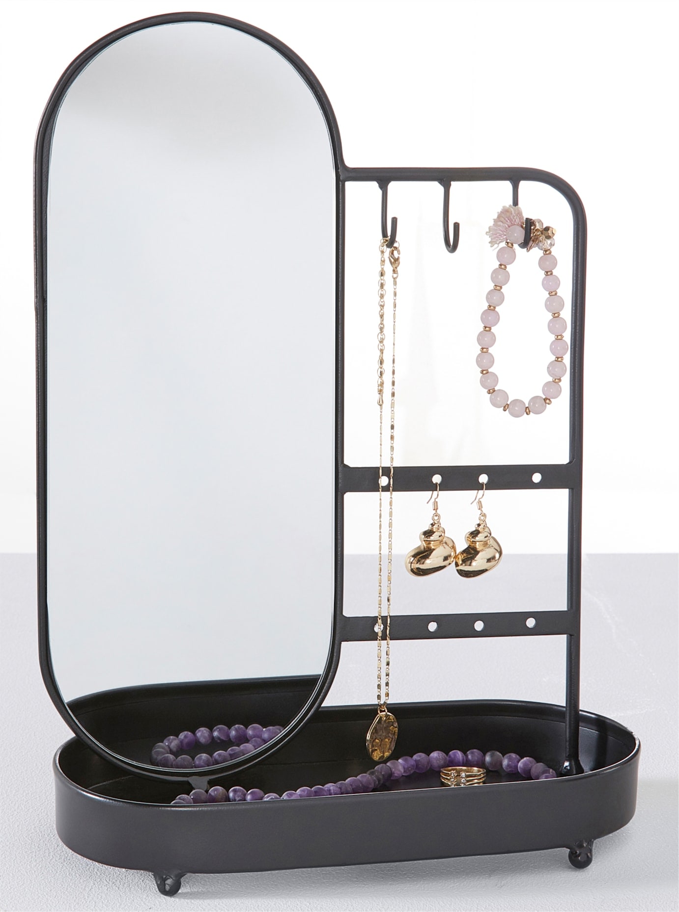 Schmuck Etagere HEINE HOME, schwarz, B:25cm H:35cm T:12cm, Metall, Schmuckständer