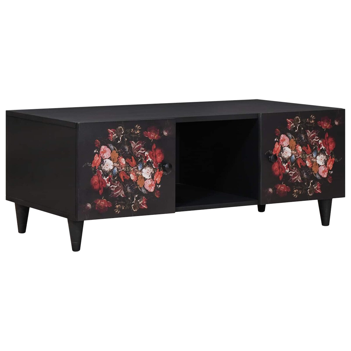 vidaXL Couchtisch Mehrfarbig 100 x 54 x 40 cm Massivholz Mango Image