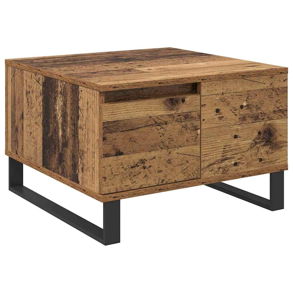 vidaXL Couchtisch Altholz 55 x 55 x 36,5 cm Holzwerkstoff Image