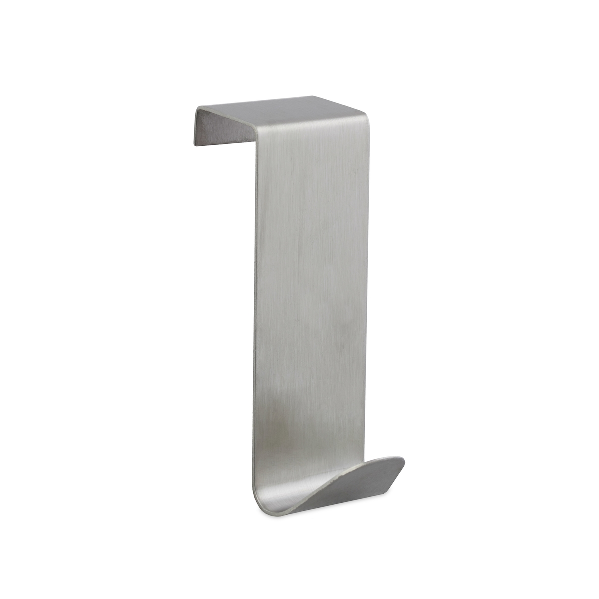 Relaxdays Türhaken Edelstahl 4er Set, zum Einhängen, rostbeständig, S-Haken, Türkleiderhaken, für 2 cm Türfalz, silber Image