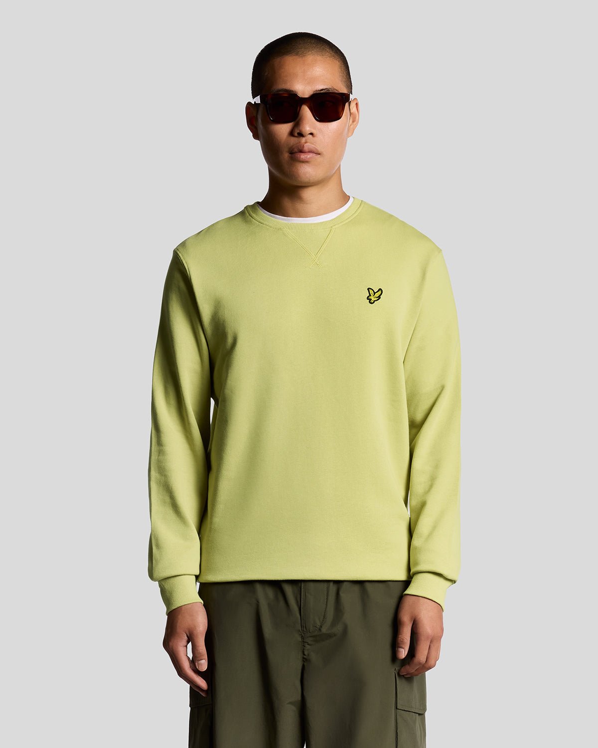 Lyle & Scott Baumwoll-Sweatshirt mit Rundhalsausschnitt - Gelb Image