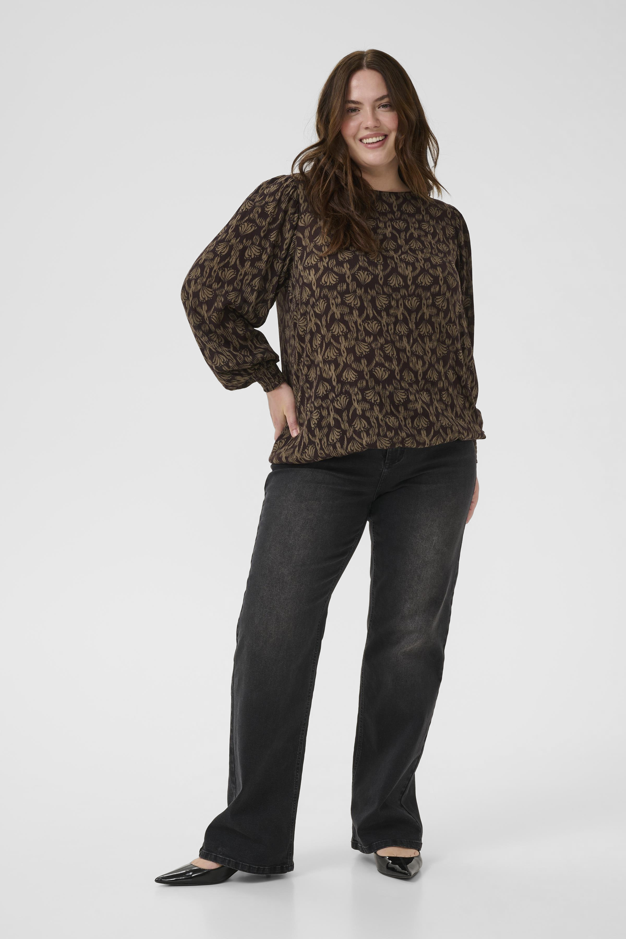 Langarm-Bluse KCrikke Langarm-Bluse Regular fit dark brown Image