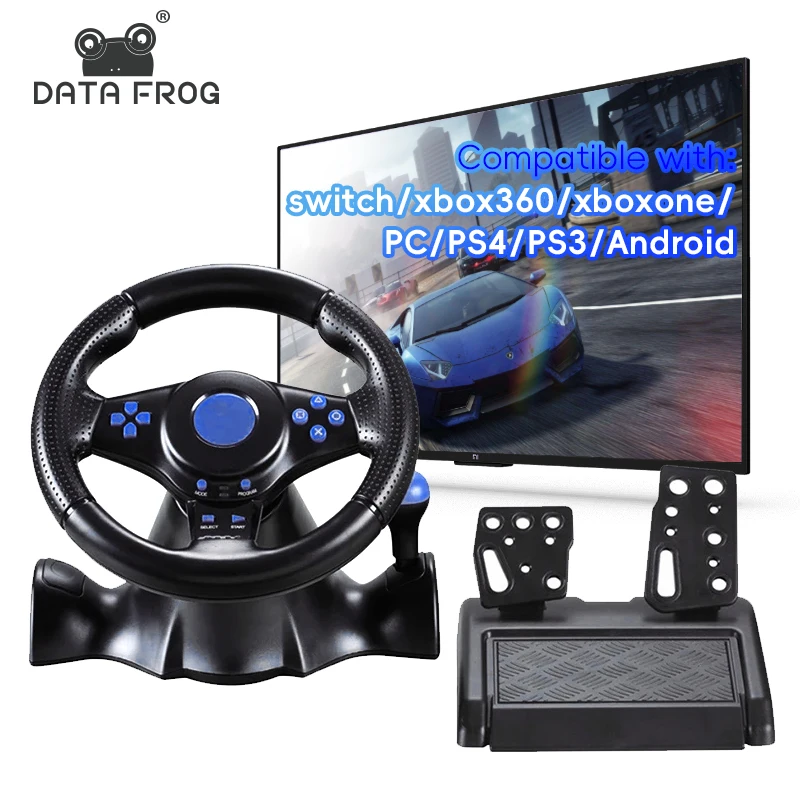 DATA FROG Spiel Lenkrad Für PS3 Racing Pad 180 Grad Computer USB Auto PC Vibration Joysticks Für PS2/PS3/Xbox 360/Schalter