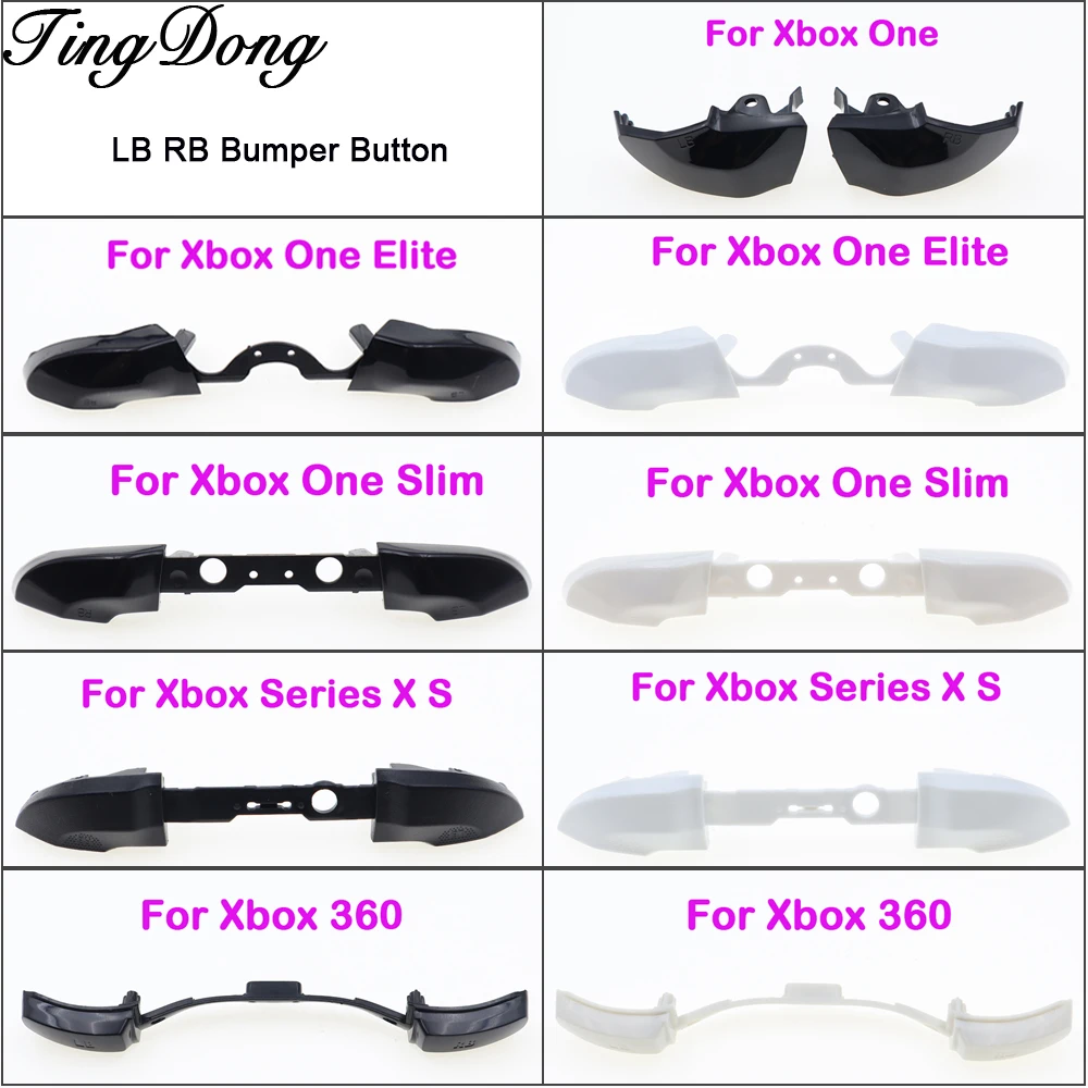 5/10pcs Black White LB RB Bumper Trigger Button repair part For Xbox One S/ Xbox One Elite/Xbox Series X S/Xbox 360 Controller