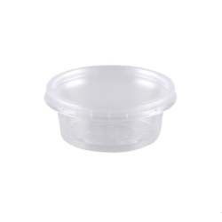 500 Dressingbecher Soßenbecher mit 500 Deckel, PP, rund 100ml cc Ø 72mm x 44mm transparent 10x50 Stück Image