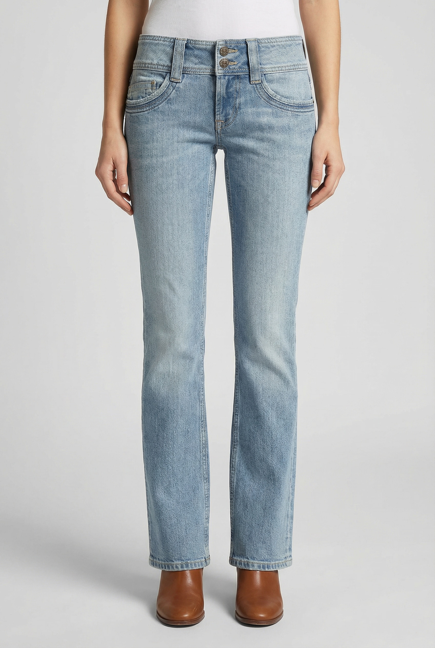 Slim-fit-Jeans PEPE JEANS "ICONIC GEN", Damen, Gr. 31, Länge 32, light blau used, Denim/Jeans, Obermaterial: 99% Baumwolle, 1% Elasthan, slim fit lang, Jeans Slim-fit-Jeans, Mid Waist