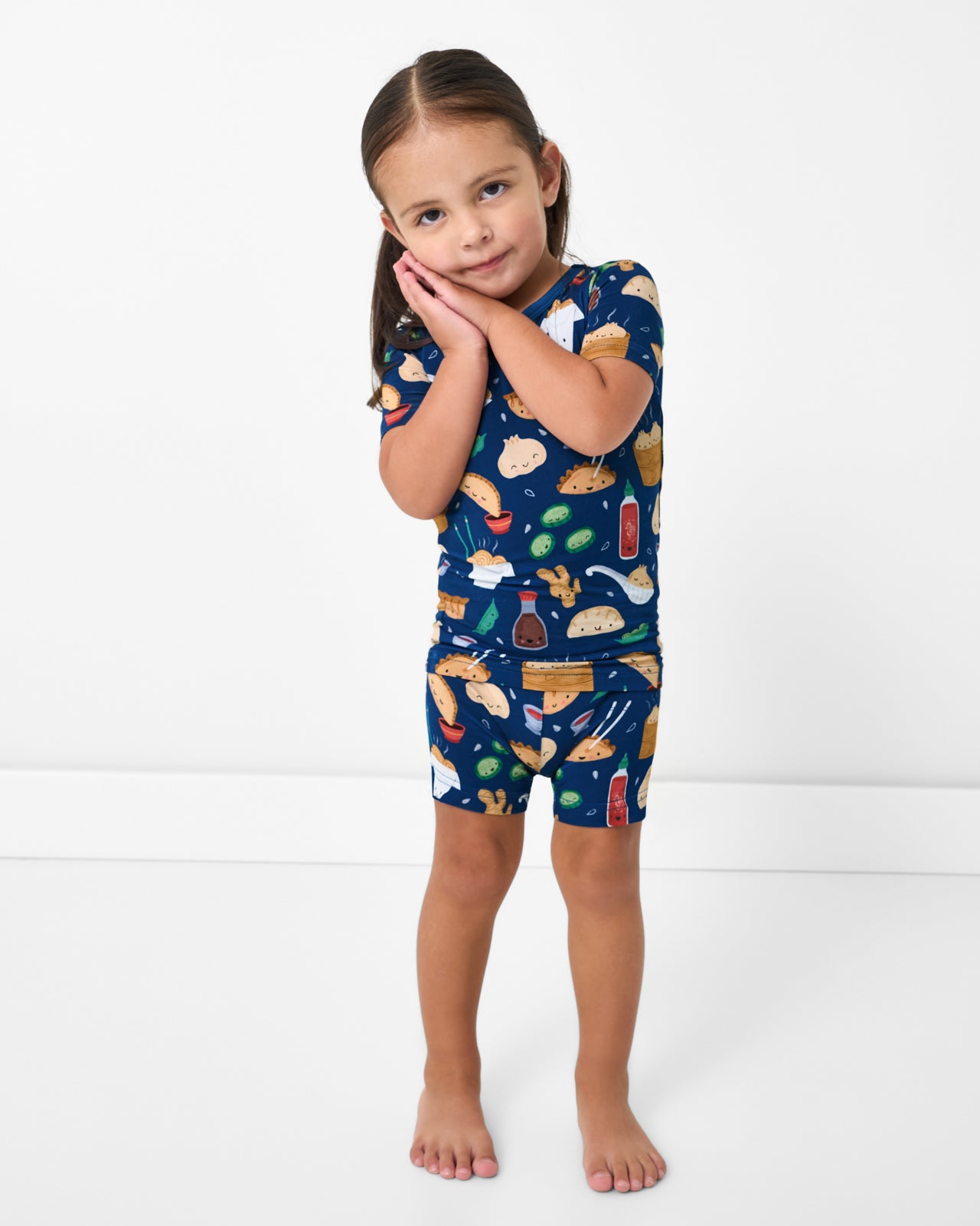 Bao Buddies Two-Piece Short Sleeve & Shorts Pajama Set - 5 - 6