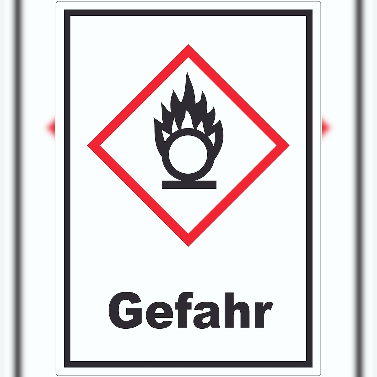 HB-Druck Aufkleber Entzündend wirkend Gefahr Brandfördernd Flamme A2 (420x594mm) Image