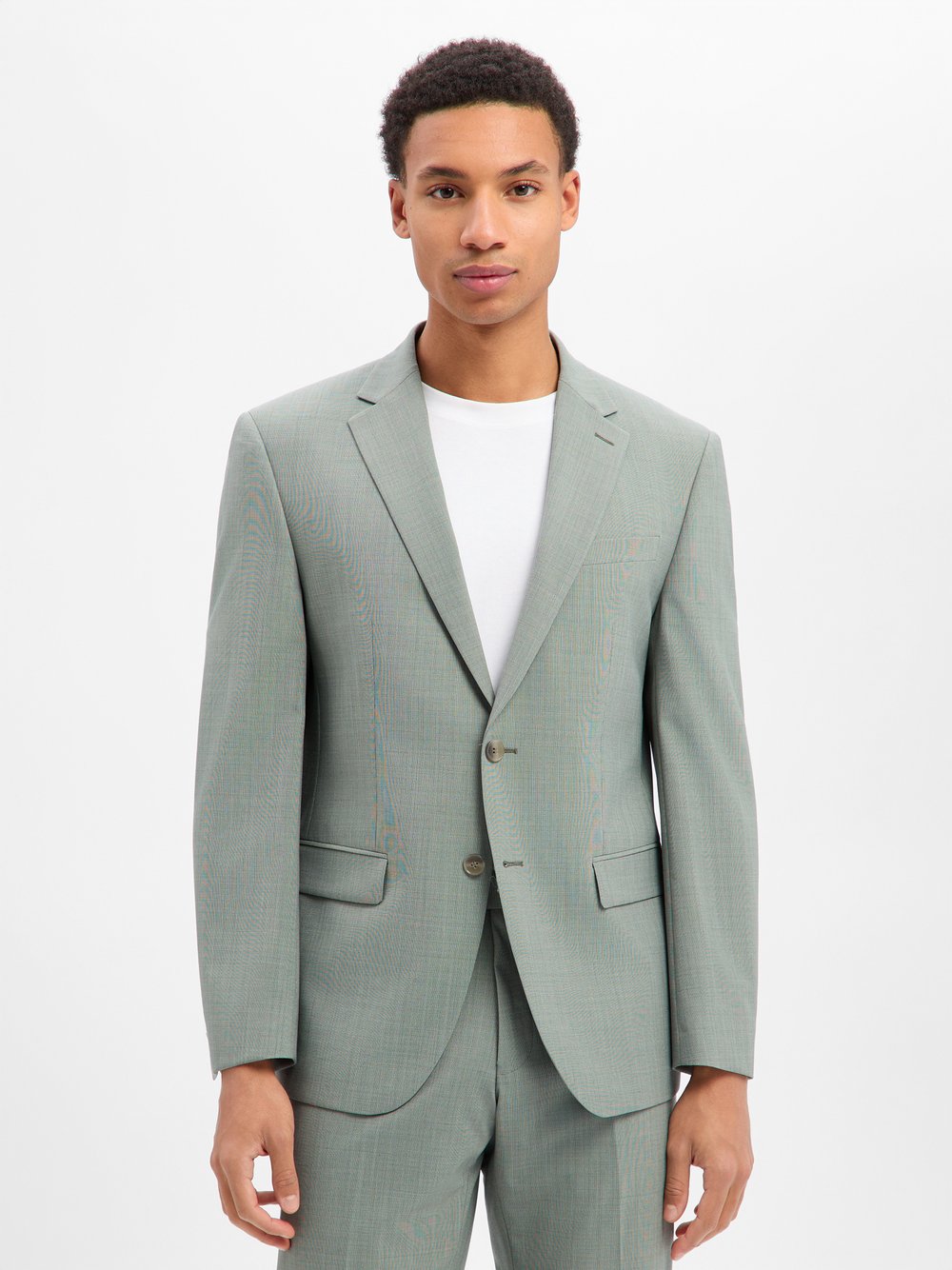 Hechter Paris Baukasten-Sakko mit Schurwoll-Anteil Herren Modern Fit lind, 26 Image