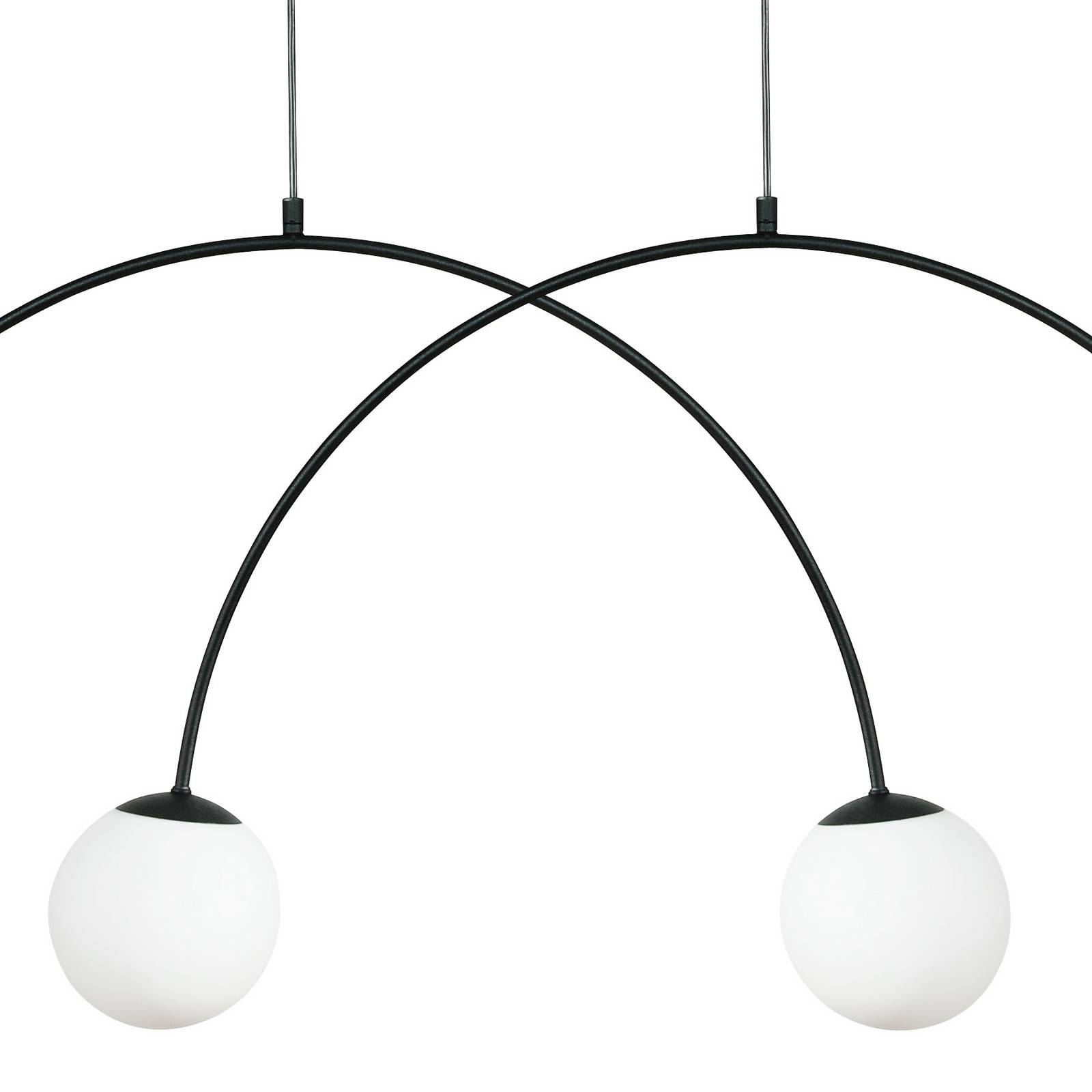 Glas Hängelampe Nova Domiluce, dimmbar, schwarz, für Wohn- / Esszimmer, Metall, Modern, Pendelleuchte