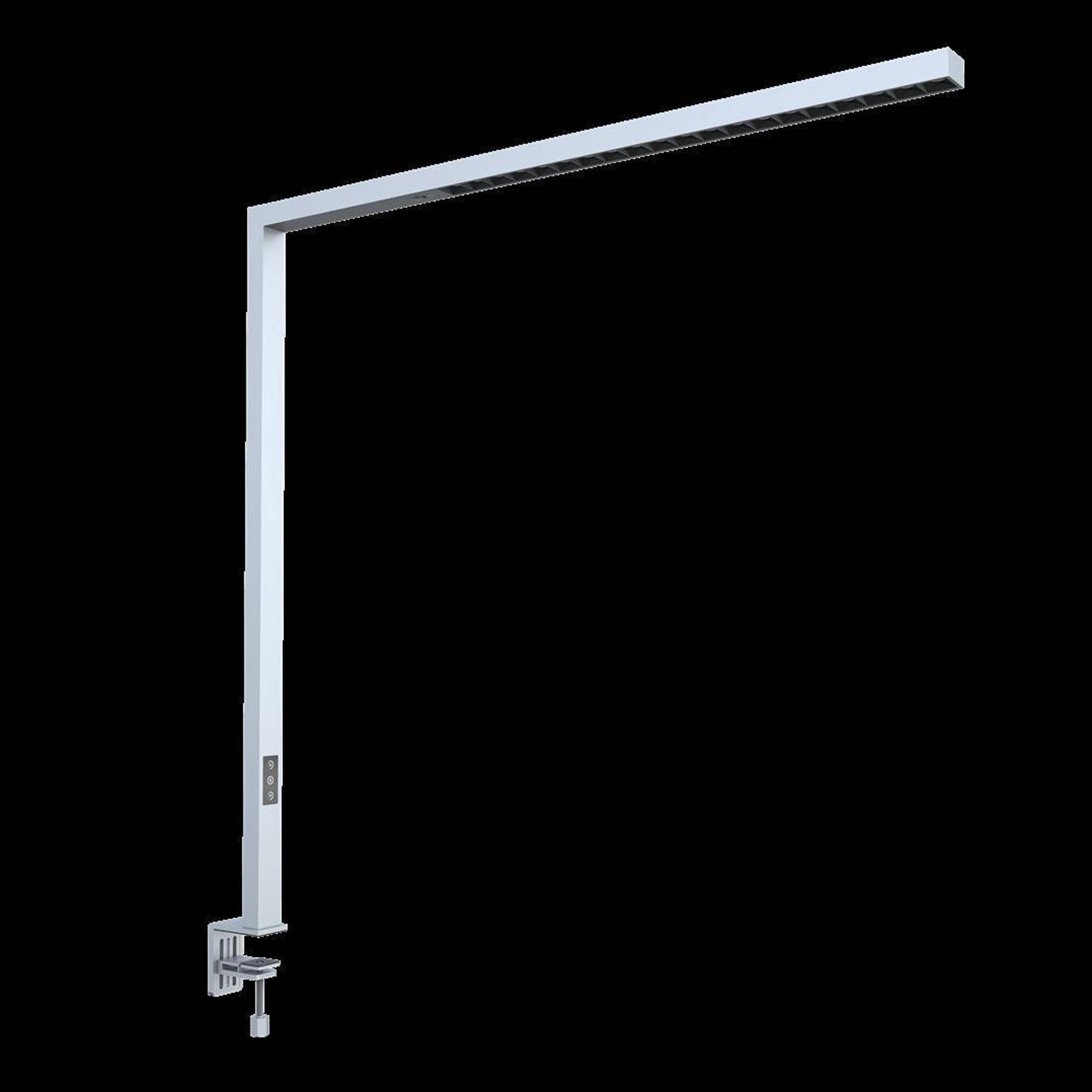 DOTLUX LED-Sensor-Klemmleuchte STYLEdesk, weiß, 80 W 4.000 K dimmbar, weiß / opal, für Arbeitszimmer / Büro, Aluminium, Modern