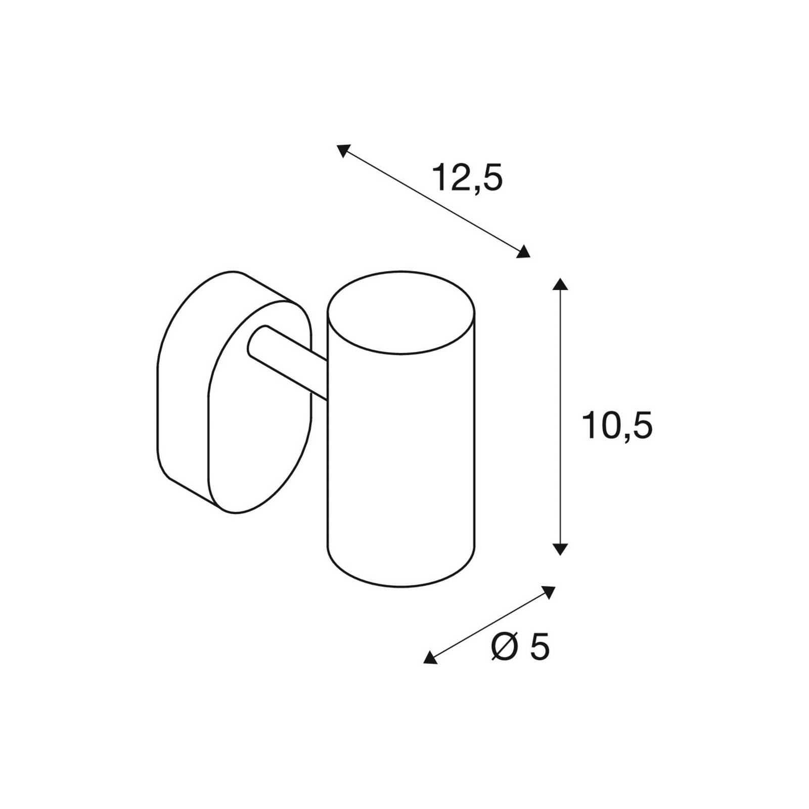SLV LED-Wandstrahler Noblo, 3.000 K, schwarz, 13 cm Metall dimmbar, schwarz, für Wohn- / Esszimmer, Aluminium, Modern, LED Deckenlampe