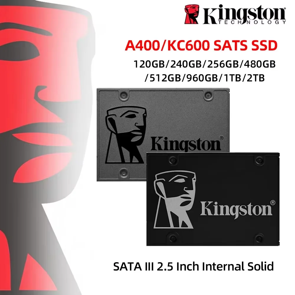 Kingston A400 120 GB 240 GB 480 GB 960 GB KC600 SSD 1 TB 256 GB 512 GB 2 TB SATA 3 2,5 Internes Solid-State-Laufwerk HDD-Festplatte HD SSD Image