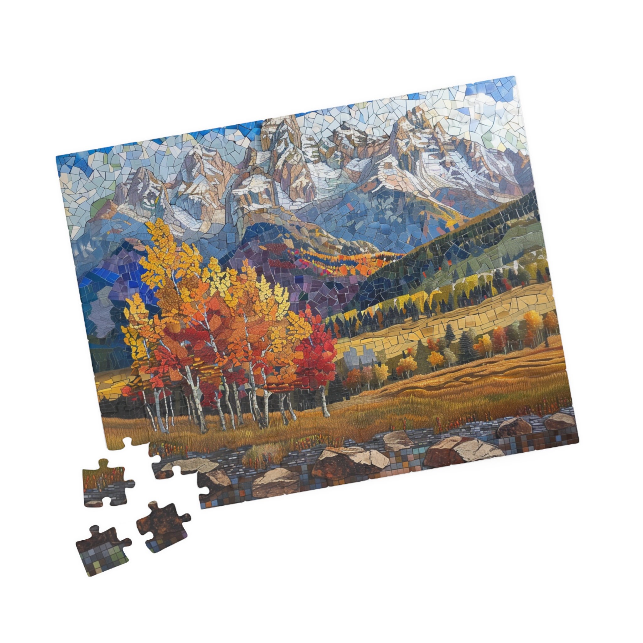 Puzzle delle montagne del Montana (110 252 520 1014 pezzi) Puzzle rompicapo Puzzle autunnale Gioco autunnale Puzzle autunnale Acquista più regali