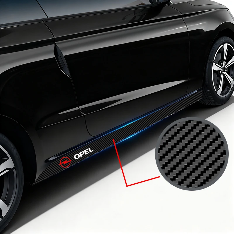 Porta auto distintivo adesivi decorativi gonna laterale adesivi Per Opel Corsa Astra Insignia Vectra Zafira Meriva Mokka Grandland Vivaro