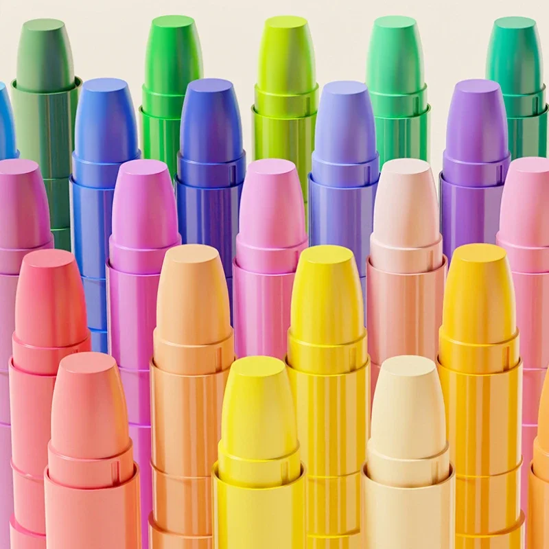 12/24/36/48 farben Drehbare Bunte Stick Nicht Schmutzige Hand Waschbar kinder Zeichnung Graffiti Kreide Ölgemälde Stick