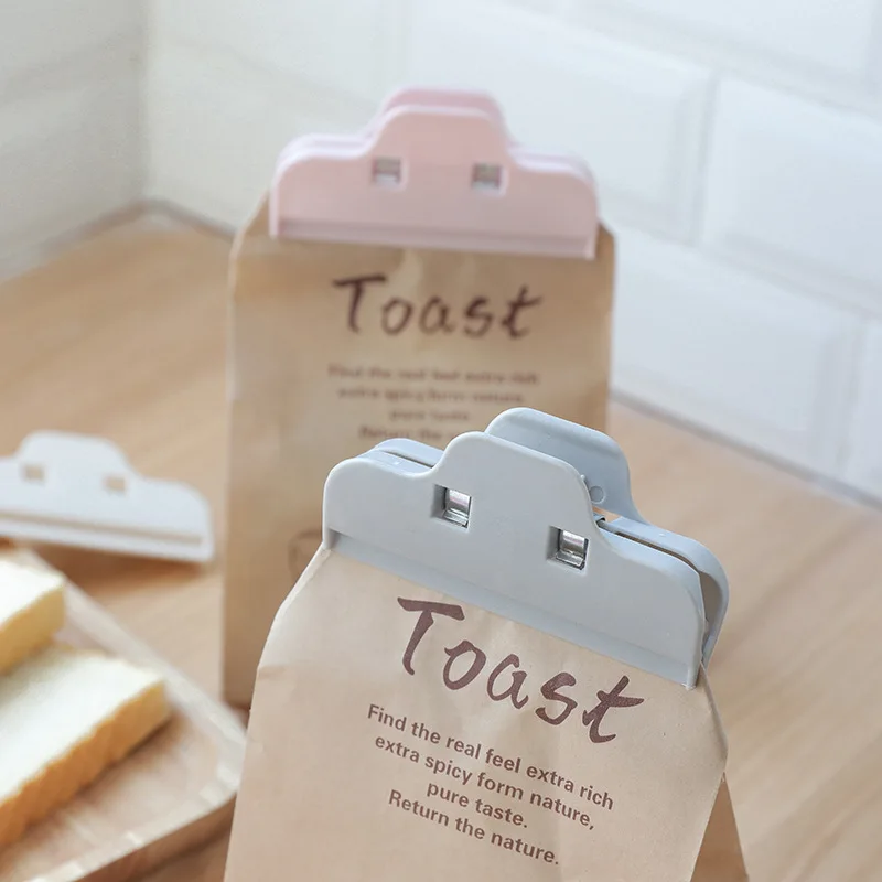 Pince de scellage des aliments de cuisine, 5 pièces, scelleuse de sacs en plastique, résistant à l'humidité, pince de sac de lait en poudre, Clip de stockage des aliments pour le contrôle de