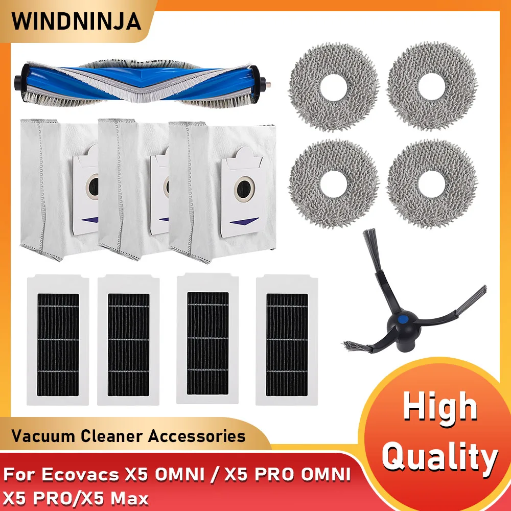 Für Ecovacs Deebot X5 OMNI /X5 PRO OMNI/X5 PRO/X5 Max Staubsauger Roller Pinsel Seite pinsel Hepa-Filter Staub Taschen Teile Image
