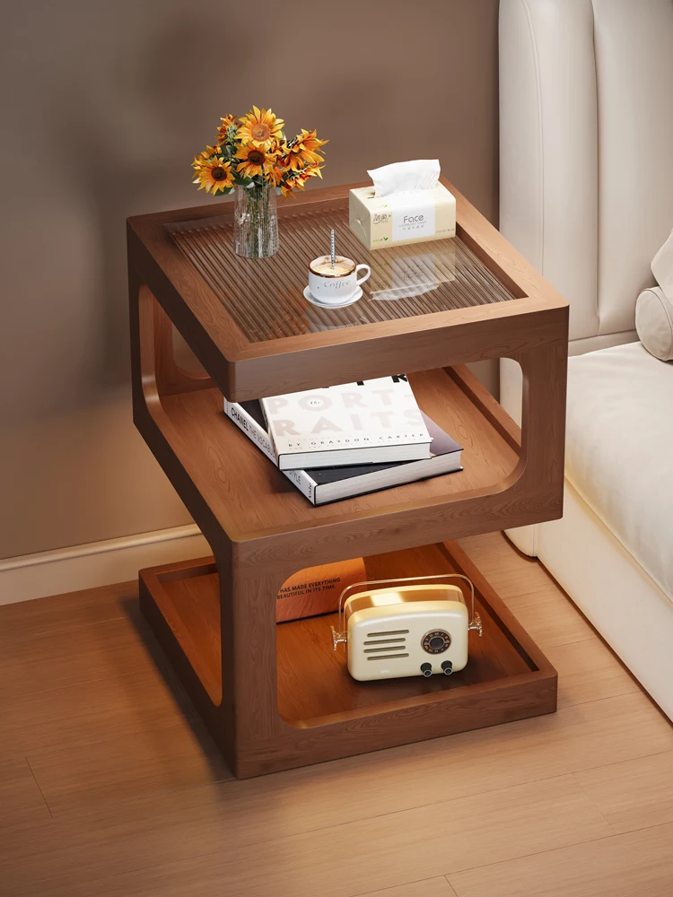 Wohnzimmer Sofa Seite paar leichte Luxus High-End kleine Haushalt Schlafzimmer Regale einfache moderne kreative Massivholz Couchtisch