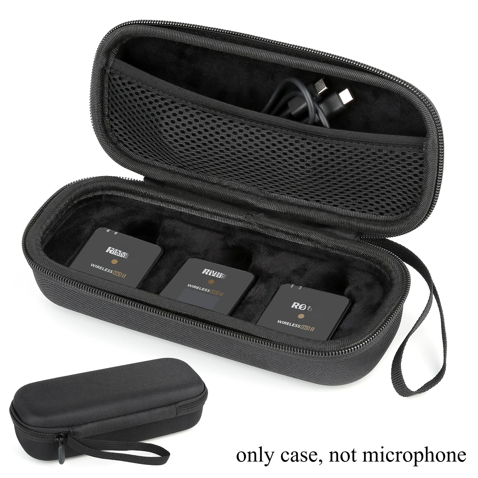 Mikrofonhülle für Rode Wireless GO Gen 3 III, GO 2, GO, PRO, ME, Hartschalen-Mikrofon-Tragetasche, Mikrofon-Kompakt-Tragetasche (nur Box) Image