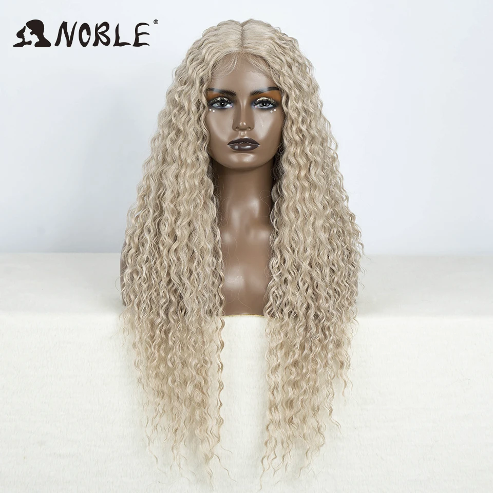 Edles Haar synthetische Spitze Perücke lange gewellte Perücke 30 Zoll blonde Perücken für schwarze Frauen Ombre blonde Perücke synthetische Spitze Perücke Image