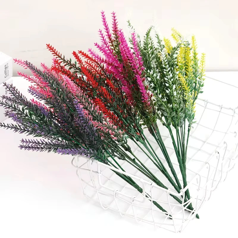 5/10Pcs Lavender Artificial Flowers Bouquet Fake Flowers for Home Room Table Decor Outdoors Garden Wedding Decor Outdoor Plants