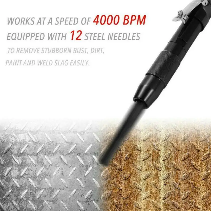 Nadel Scaler Luft pneumatische Rost korrosion Schlacke entfernen Entgratungs werkzeuge sy43690 Kohlenstoffs tahl Mini tragbare Heimauto Reinigung Image