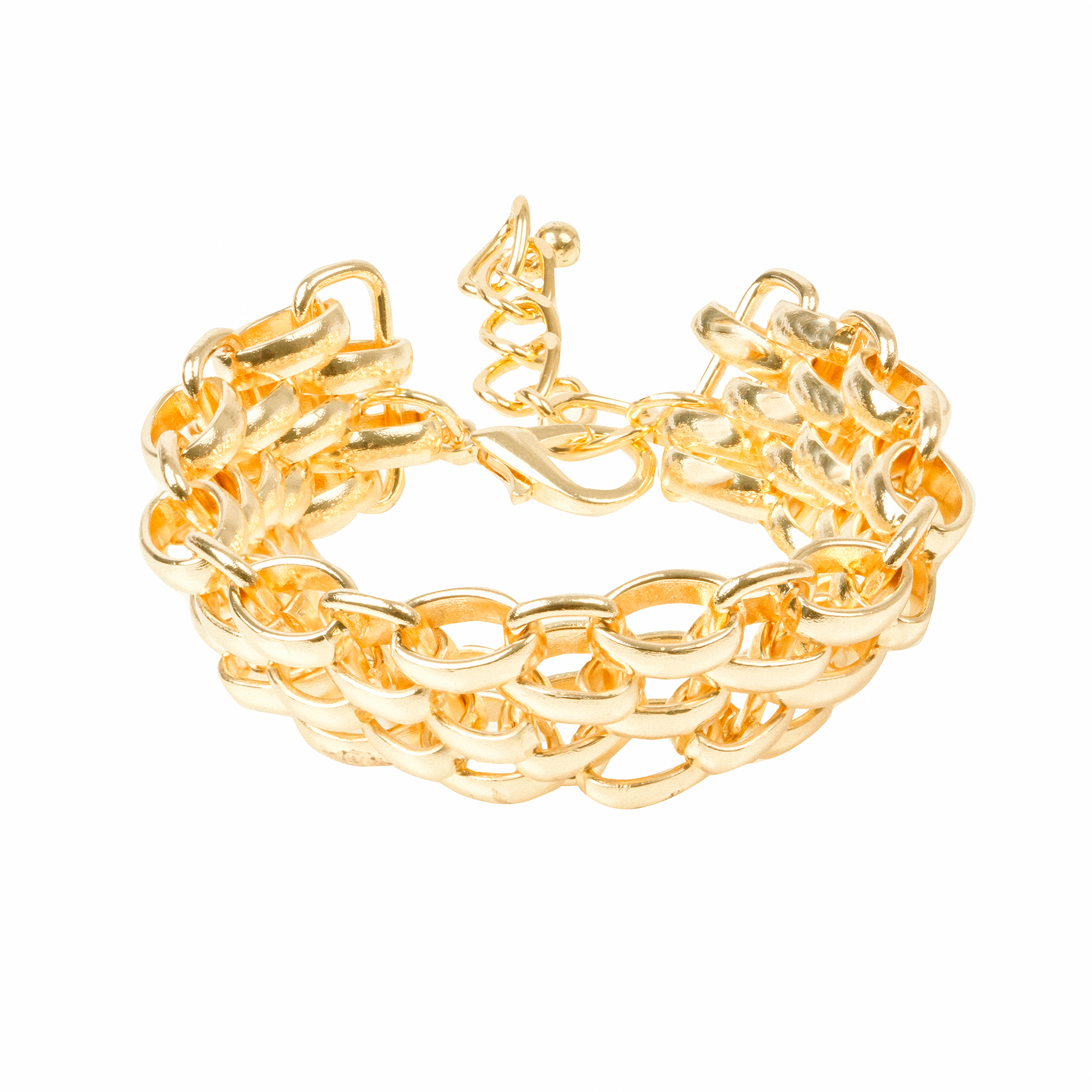 The Jewellery Stockroom Womens Gold Colour Large Chain Bracelet - One Size