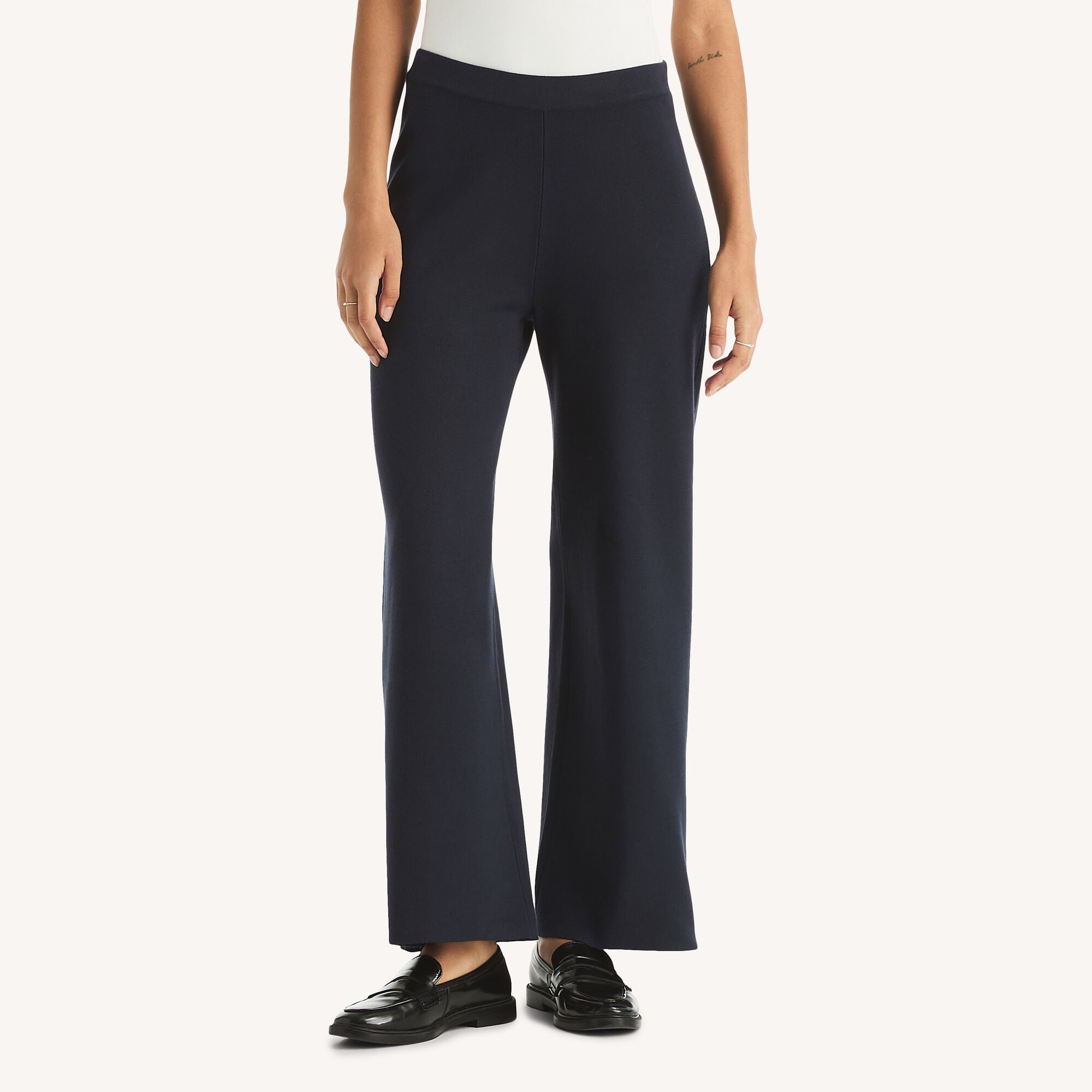 Nautica Women's Pull-On Sweater Pant 401 (Navy), L
