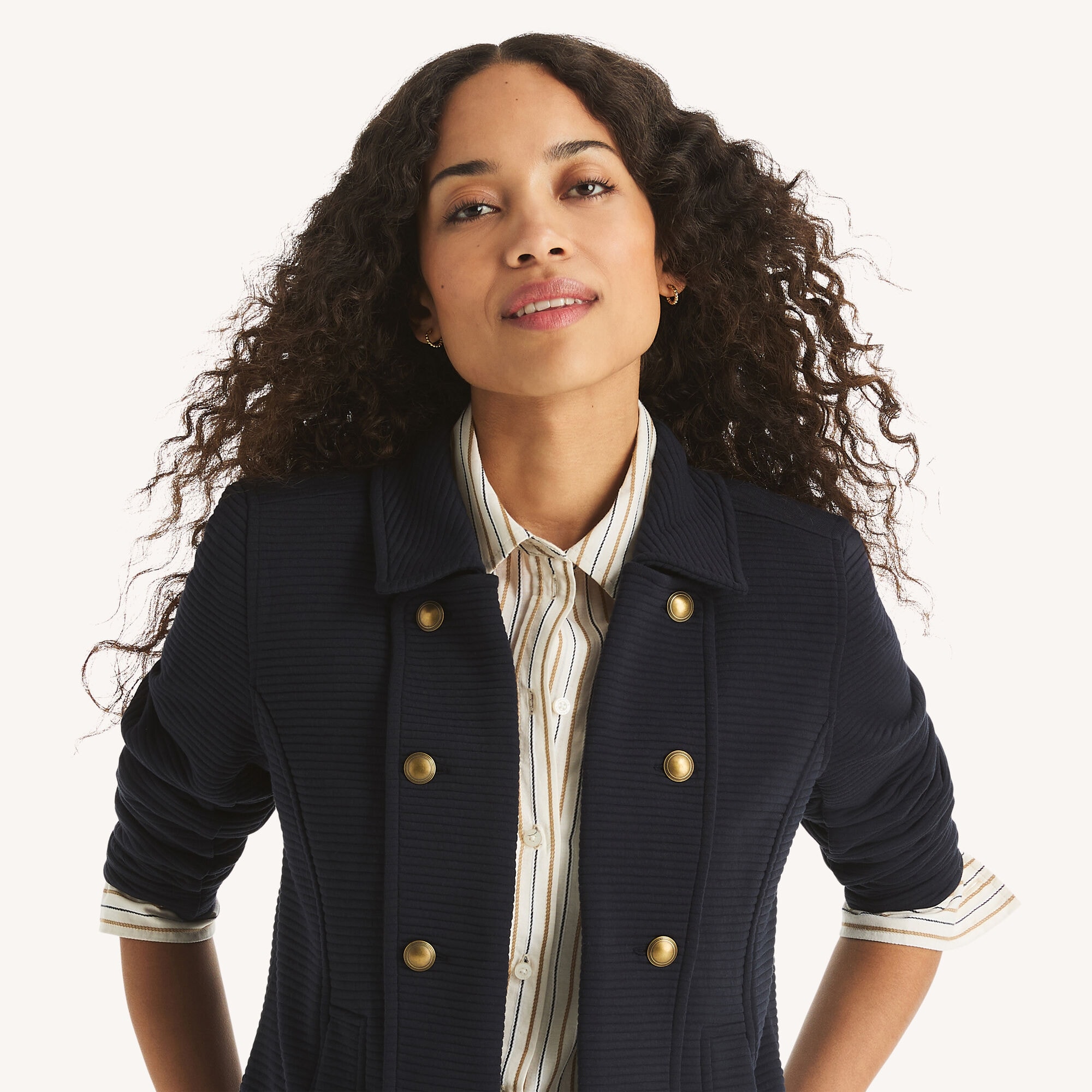 Nautica Women's Captain's Jacket 401 (Navy), M
