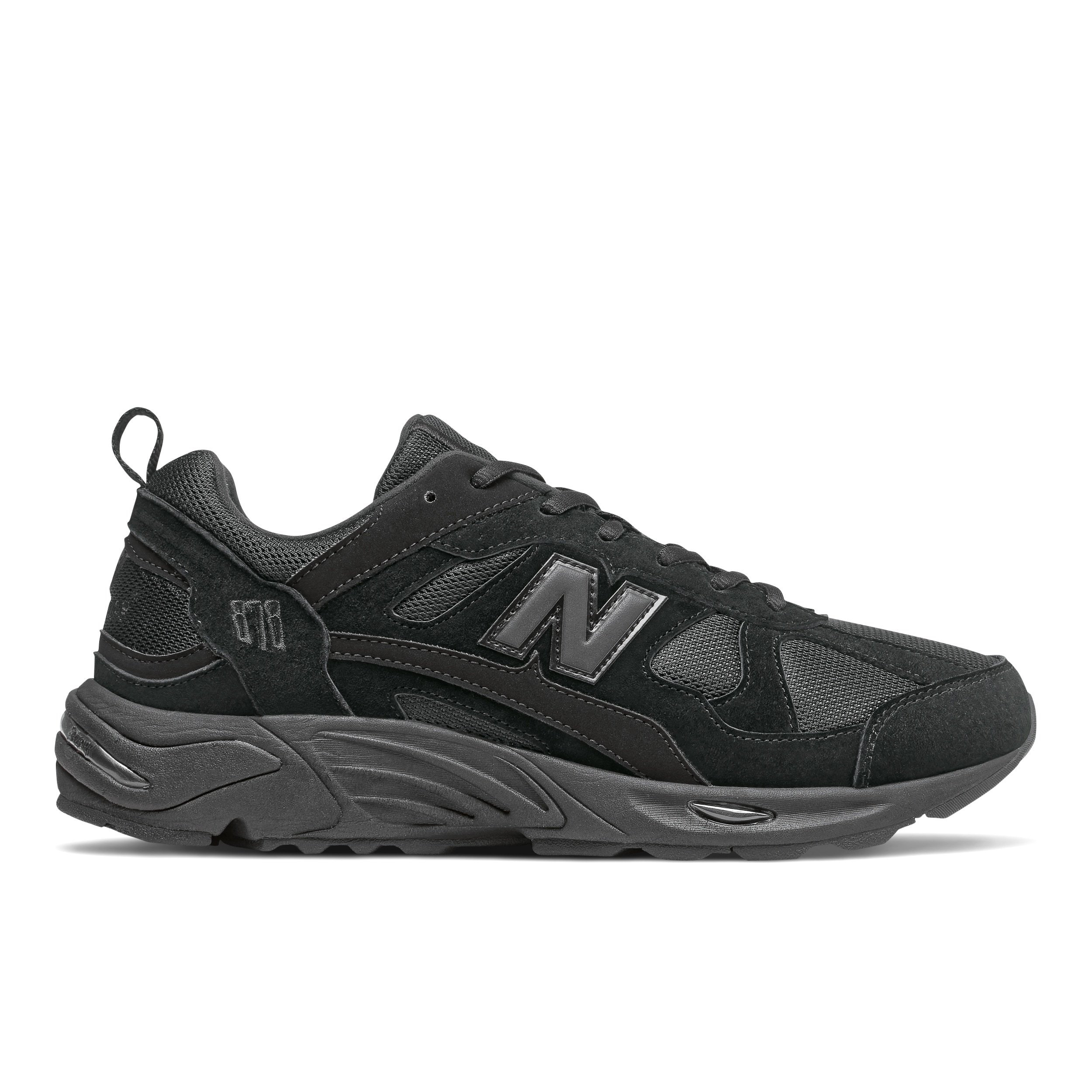 Sneaker NEW BALANCE "878", Damen, Gr. 40,5, schwarz, Leder, Synthetik, Textil, Schuhe Sneaker