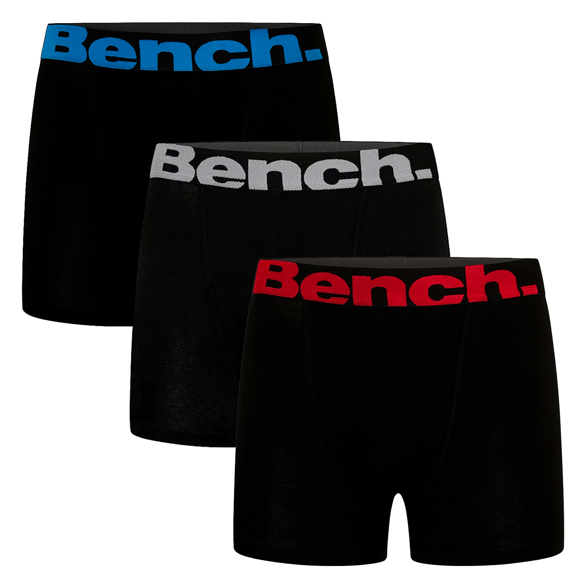 Bench 3 Pack Mens Cotton Boxers Underwear - Macron Collection - Black - Size Small | Bench Sale | Discount Designer Brands
