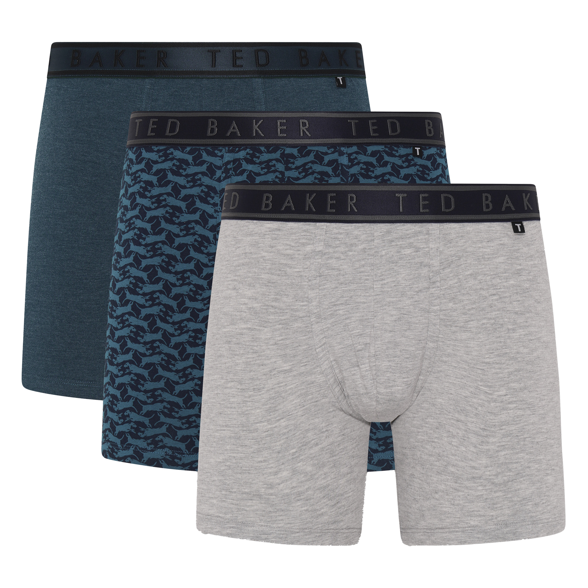 Ted Baker 3 Pack Mens Soft Breathable Cotton Boxer Brief Underwear - Green - Size X-large | Ted Baker Sale | Discount Designer Brands