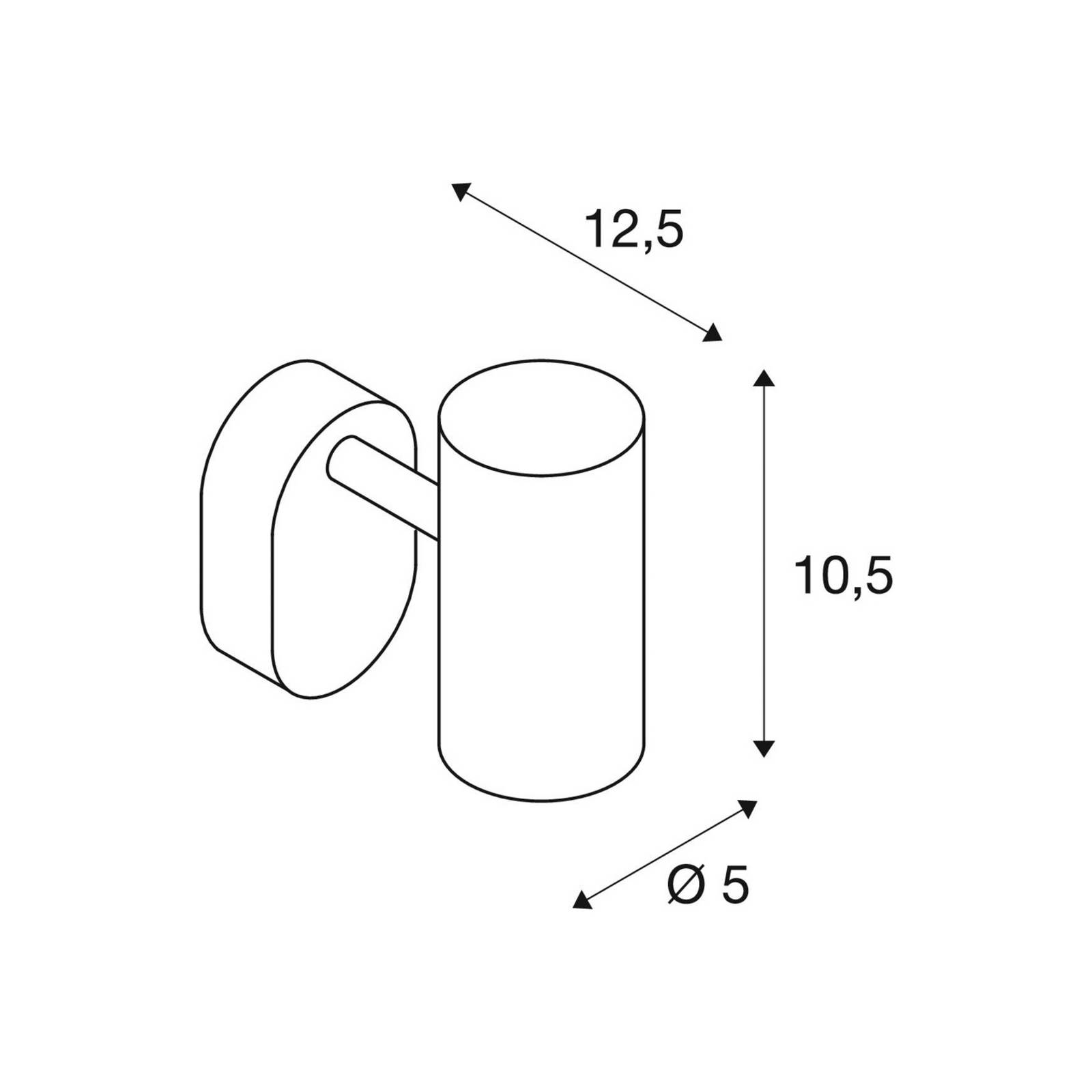 SLV LED-Wandstrahler Noblo, 2.700 K, weiß, 13 cm, Metall dimmbar, weiß / opal, für Wohn- / Esszimmer, Aluminium, Modern, LED Deckenlampe