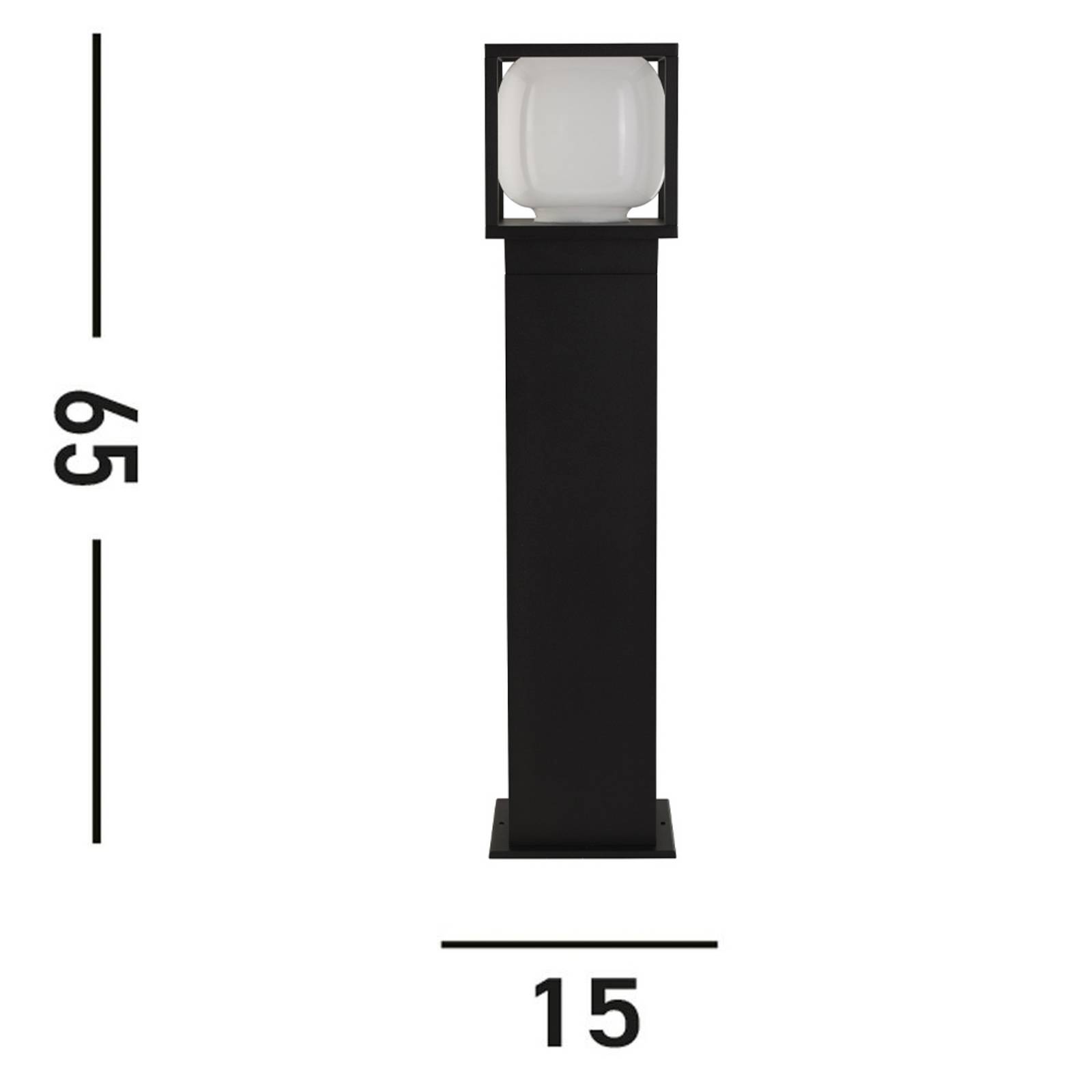 Searchlight LED Wegeleuchte Athens, schwarz, Aluminium, Modern, LED Außenleuchte