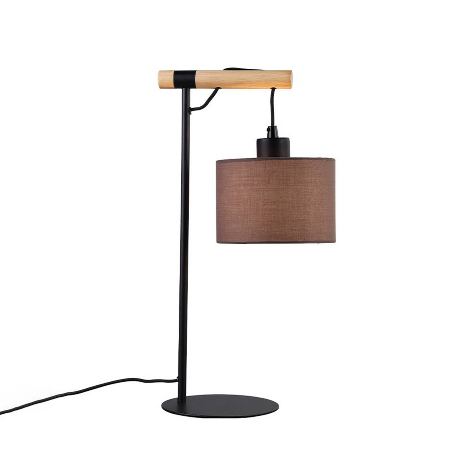 Viokef Tischlampe Rika, dimmbar, alu / grau / zink, für Wohn- / Esszimmer, Textil / Stoff / Seide, Tischlampe