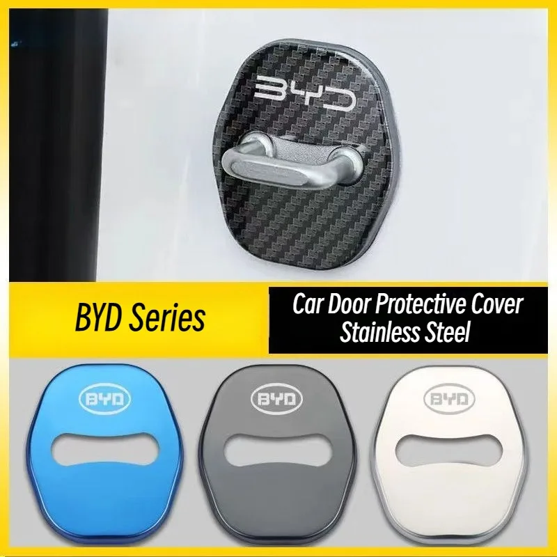 BYD 4 Stück Autotür-Schutzhülle aus Edelstahl für BYD Atto 3 Yuan Plus Song Plus Seal Dolphin Sealion Tang Qin Han Seagull Image