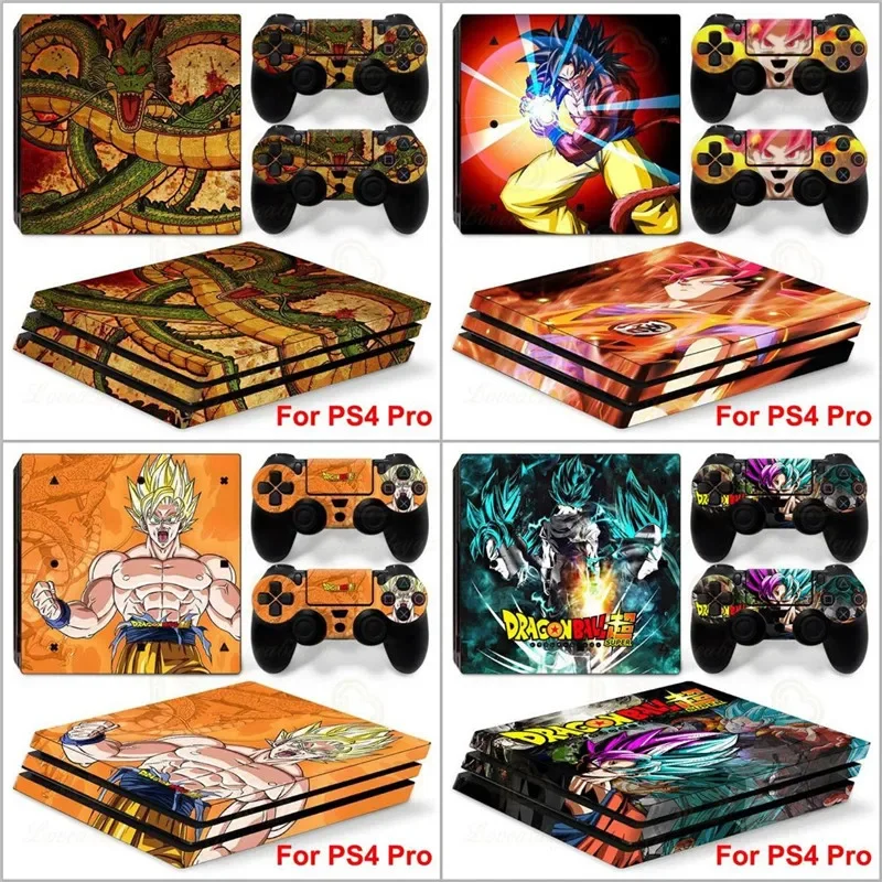 PS4 Pro Game Pad Skin Aufkleber Dragon Ball Son Goku Aufkleber für Play Station 4 Pro Konsole & Controller Skins Vinyl