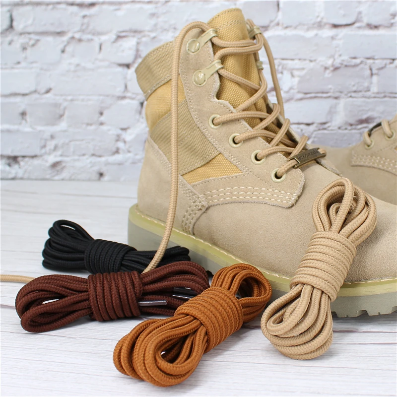 1 Paar neue, langlebige Polyester-Schnürsenkel für Schuhe, Stiefel, Turnschuhe, klassische, solide, runde Schnürsenkel, 21 Farben erhältlich in 70 cm, 90 cm, 120 cm, 150 cm Image