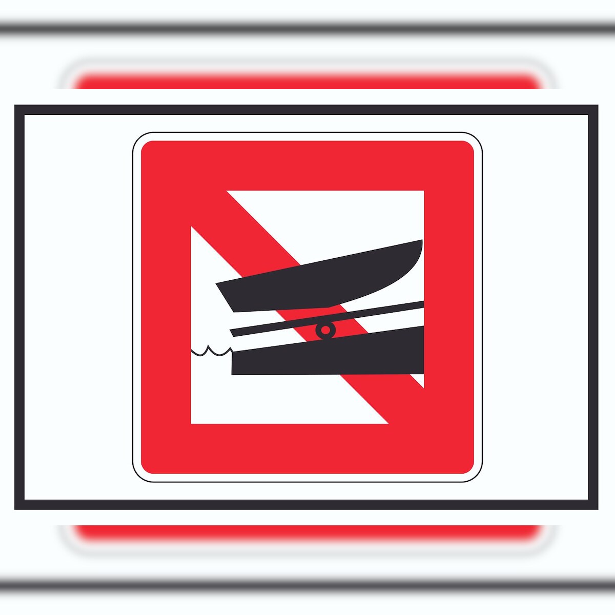 HB-Druck Ein- und Auswassern verboten Symbol A5 (148x210mm) Image