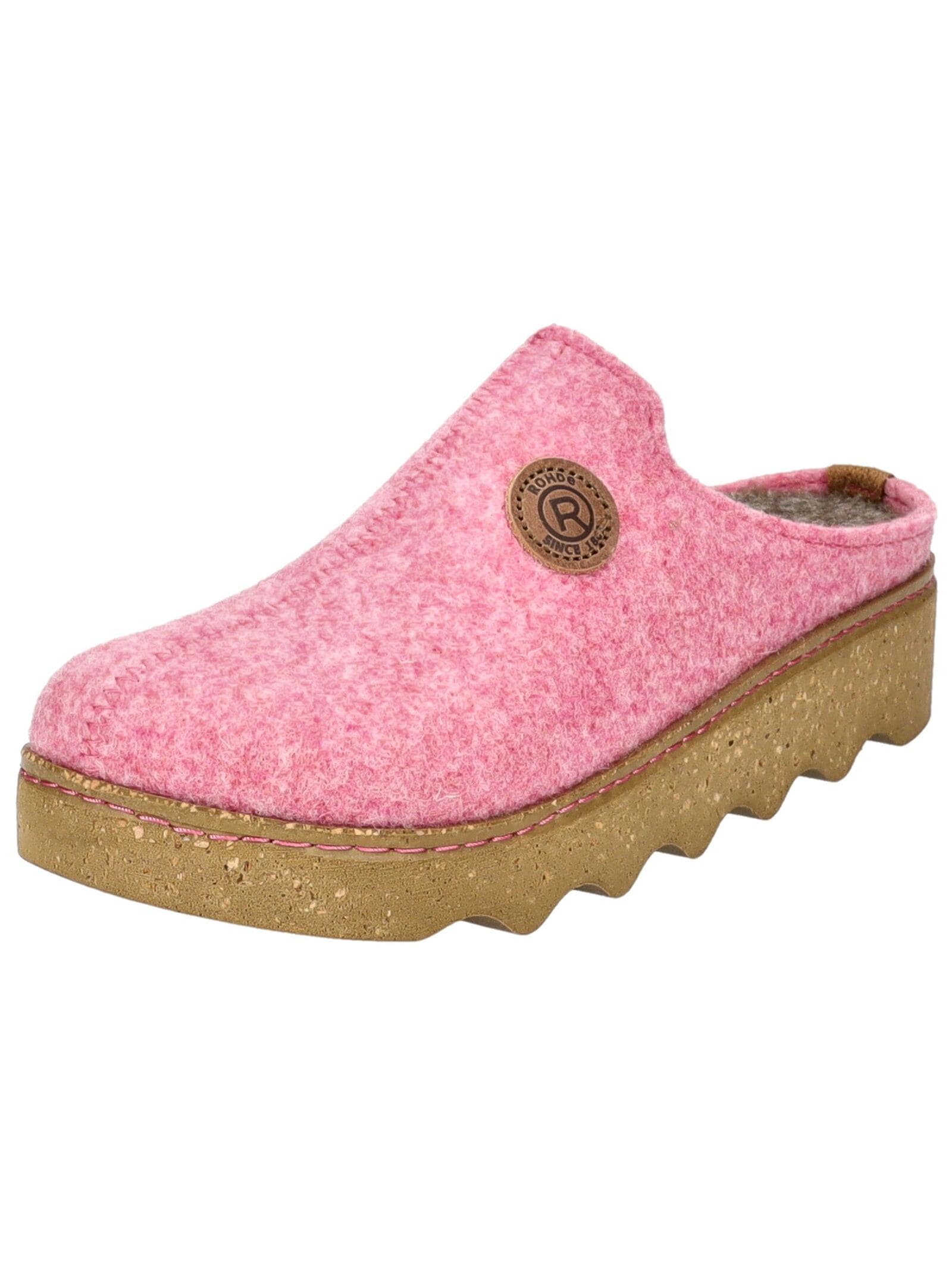 Hausschuh ROHDE "Rohde Hausschuhe Filz", Damen, Gr. 40, pink, Filz, Schuhe Hausschuh