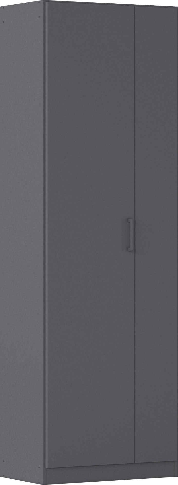 Mehrzweckschrank RAUCH "Garderobe Kleiderschrank Schrank Schuhschrank Putzschrank MINOSA", graumetallic, griffe graumetallic, B:69cm H:210cm T:41cm, Holzwerkstoff, Schränke, Mehrzweckschrank