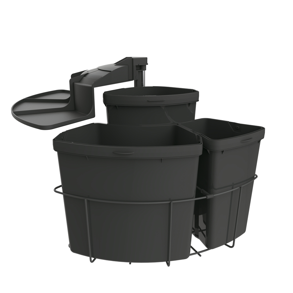 NABER GmbH Naber Cabbi® 3, Abfallsammler für Schwenktechnik, anthrazit 8013171 Image