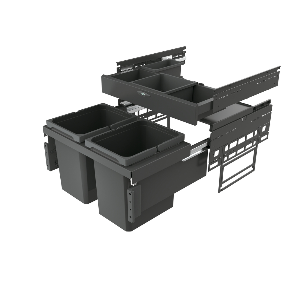 NABER Cox® Base 360 K/600-2 mit Base-Board Abfallsystem Vollauszug, 2x15,5 L Image