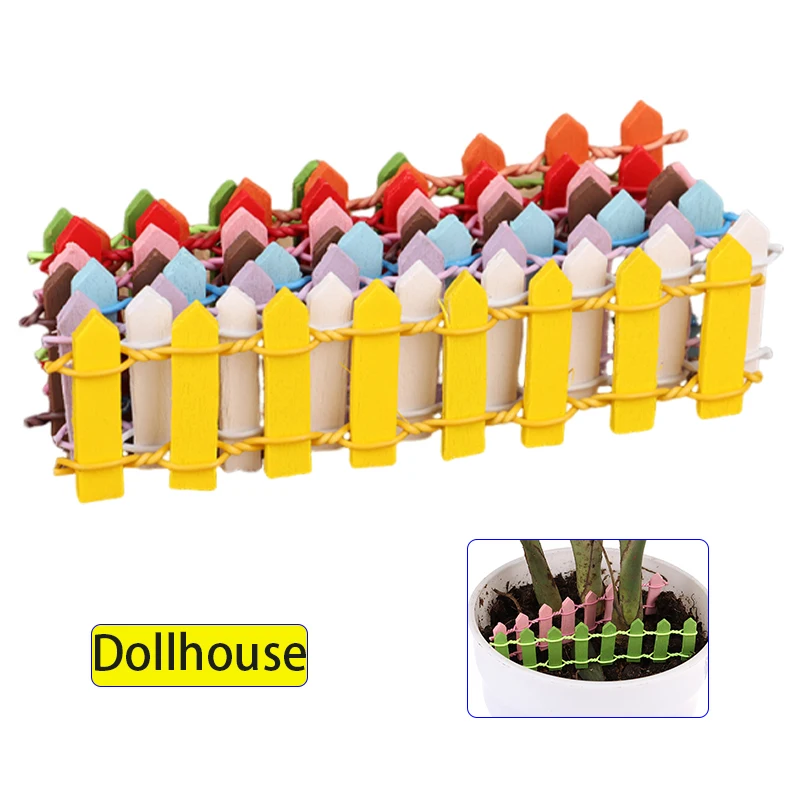 5 Stücke Mini Holzzaun DIY Miniatur Landschaft Fee Garten Holz Barriere Puppenhaus Micro Handwerk Weihnachtsbaum Dekoration