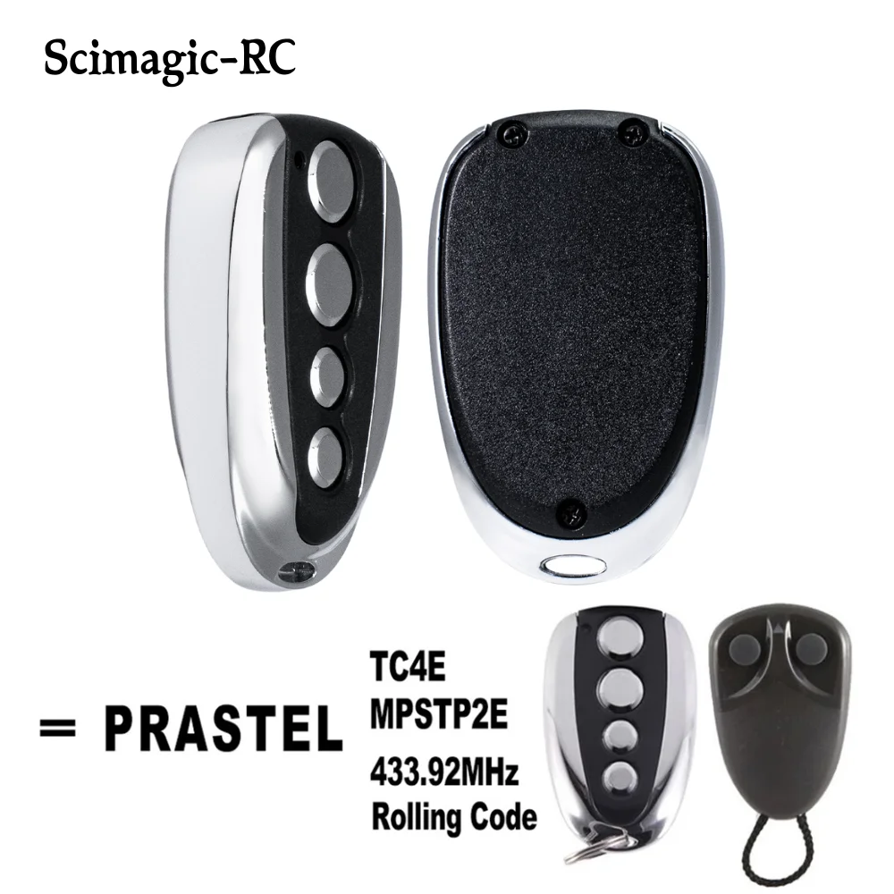 Für PRASTEL TC4E / MPSTP2E Garagentor-Fernbedienung 433 MHz Rolling Code Sender Tor Schlüsselanhänger Image