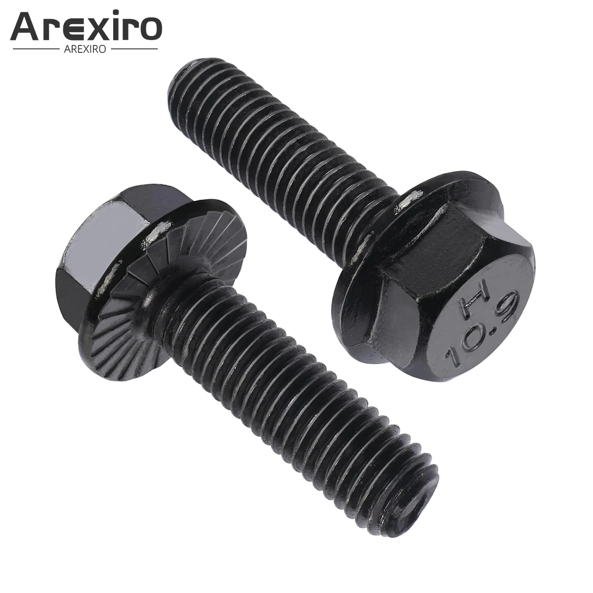 20 Stück legierter Stahl der Güteklasse 10,9 M6 x 12/16/20/25/30/35 mm Sechskantschrauben mit Flansch, Außenflansch-Sechskantantriebsschrauben Image