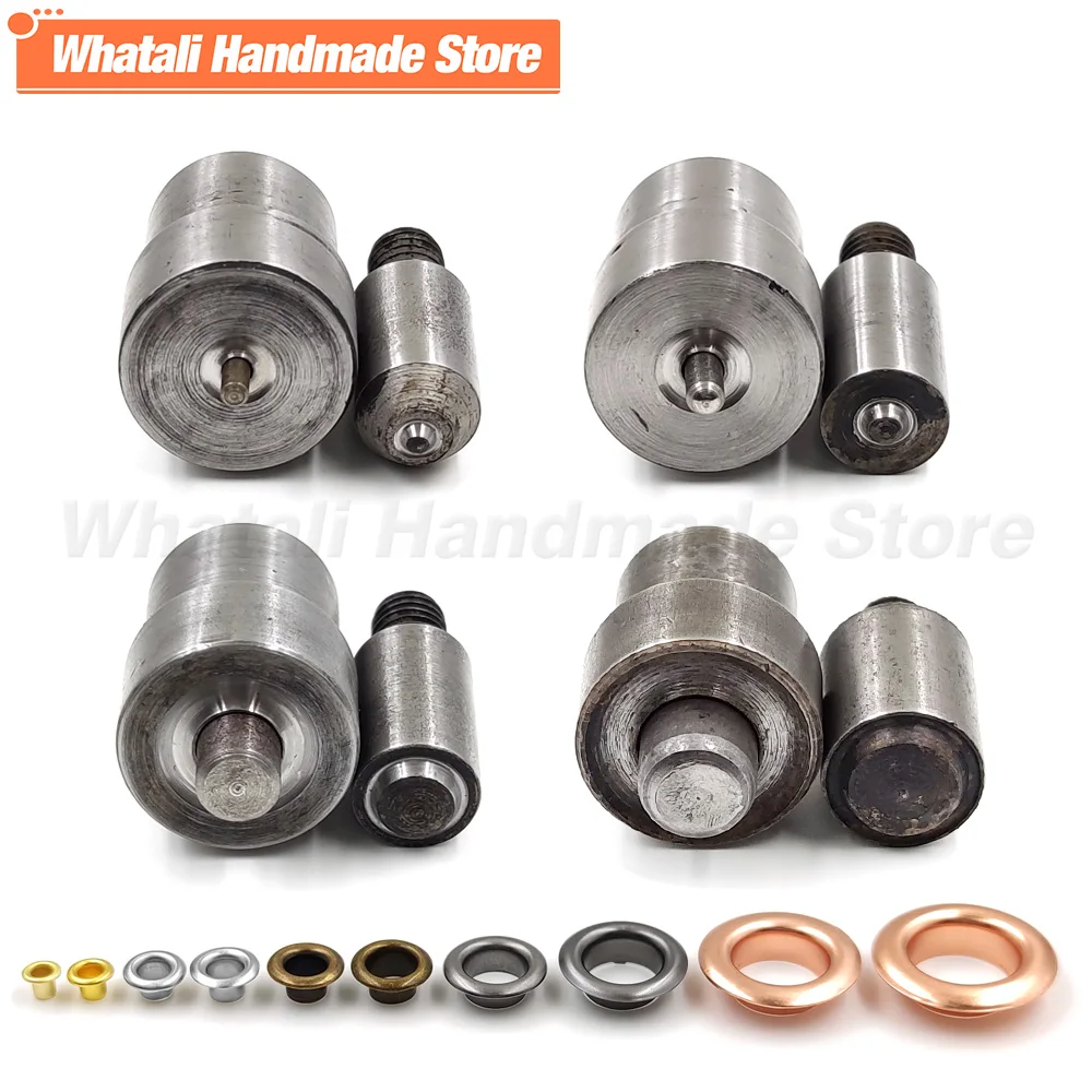 100 pz 3-14mm occhielli passacavo con installazione stampo pressa muore strumento per pressa a mano macchina lavorazione della pelle scarpe borsa cintura fai da te