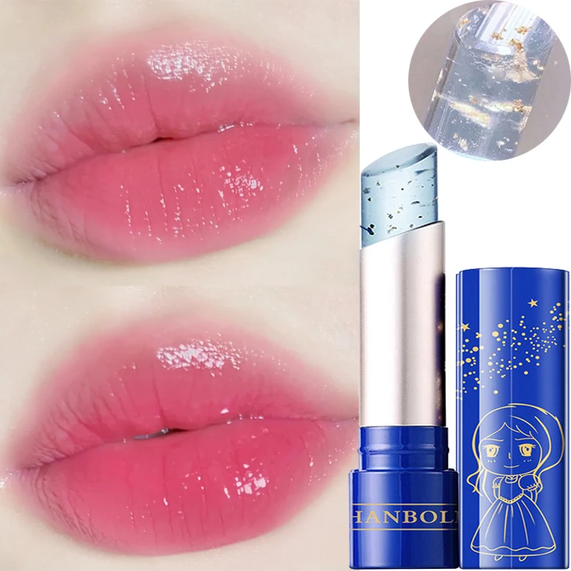 Ändern Sie den Lippenstift, Goldfolie, Shinny-Lippenbalsam, langanhaltend, feuchtigkeitsspendend, Temperaturwechsel, Lippenstift, Basiscreme, Lippenstift, Lippen-Make-up Image