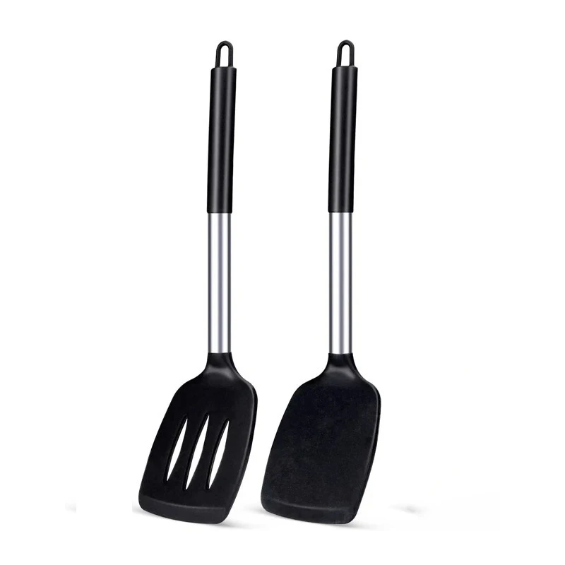 Ensemble de spatules antiadhésives en Silicone, 2 pièces, résistantes à la chaleur, ustensiles de cuisine, ustensiles de cuisine, ensemble d'outils de cuisine, Kit de spatule